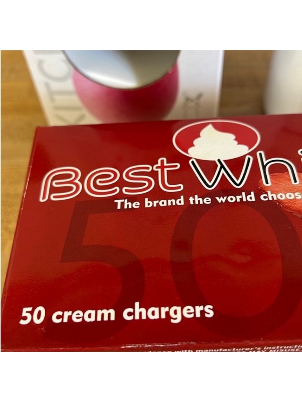 New Best Whip 50 Pack Cream Chargers - Red